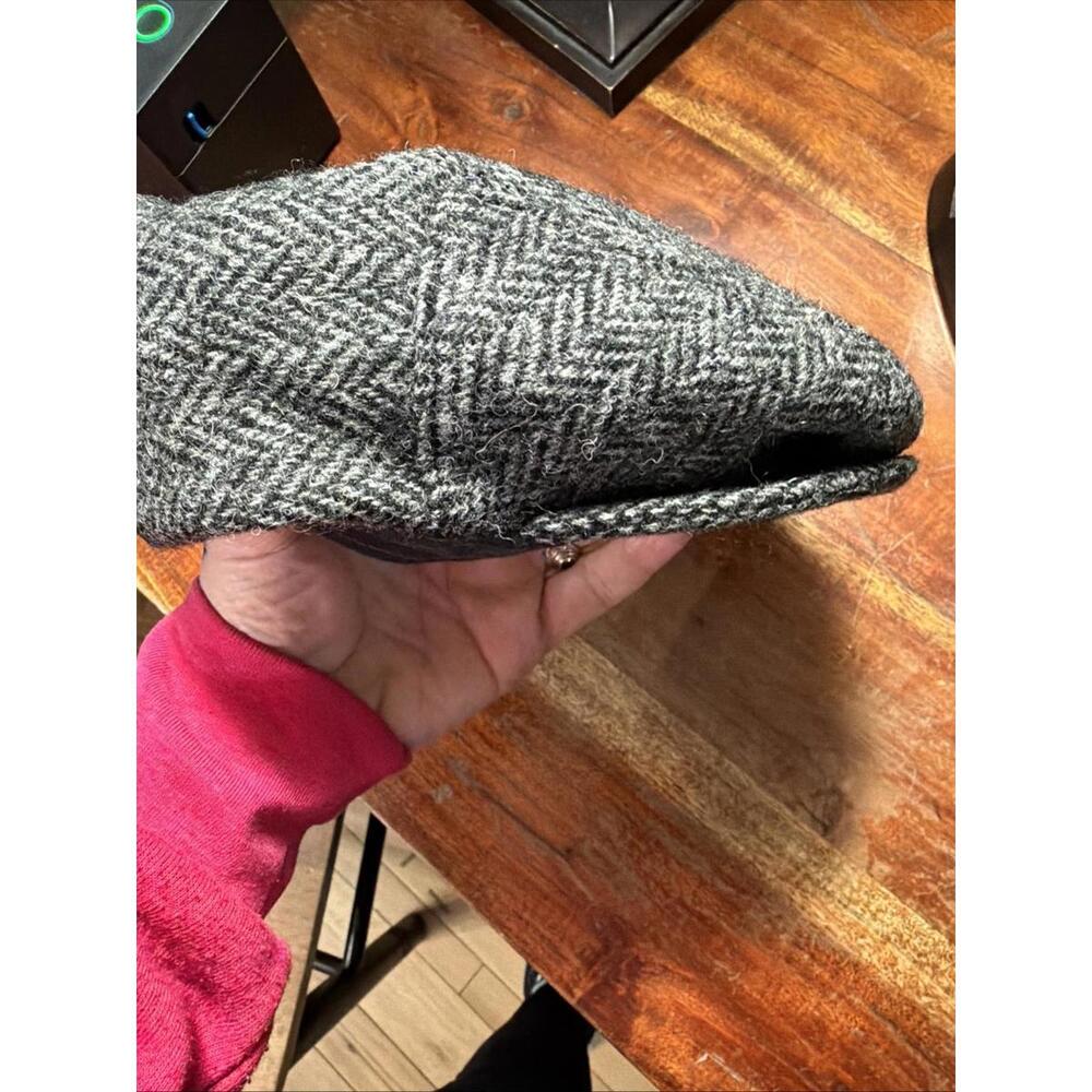 Trav'ler cap Country Gentleman Harris Tweed Scottish Wool Hand Woven New 7 1/4 - Picture 7 of 10
